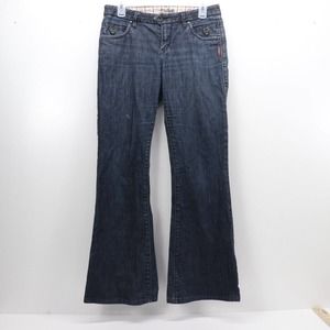 Silver Womens Jeans Chantal Size 28 x 34 Blue w Stretch & Pockets Mid Rise
